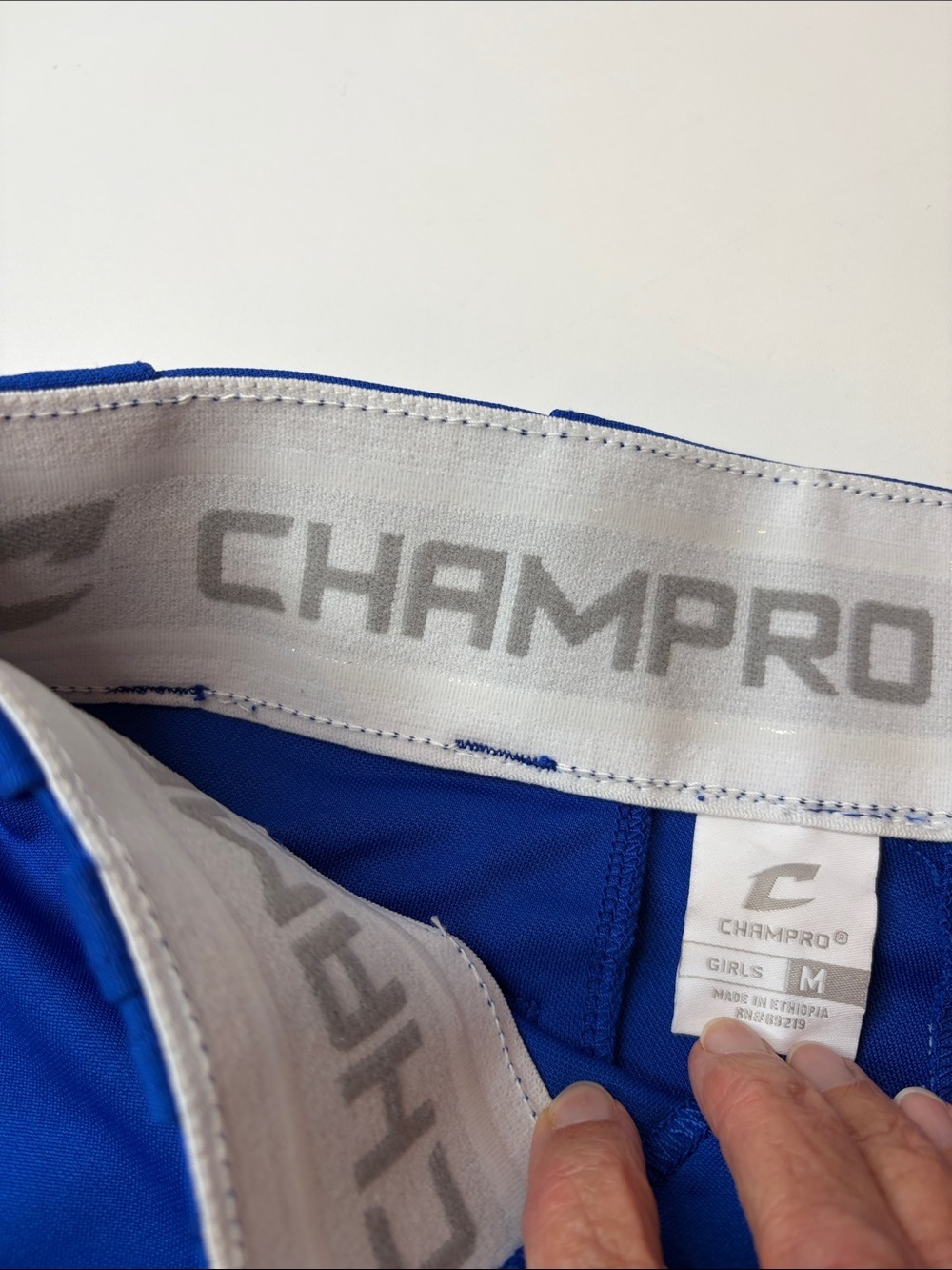 Champro Girls Tournament Traditional Softball Pant - BP11 Blue Girls Medium NWT - Picture 10 of 11